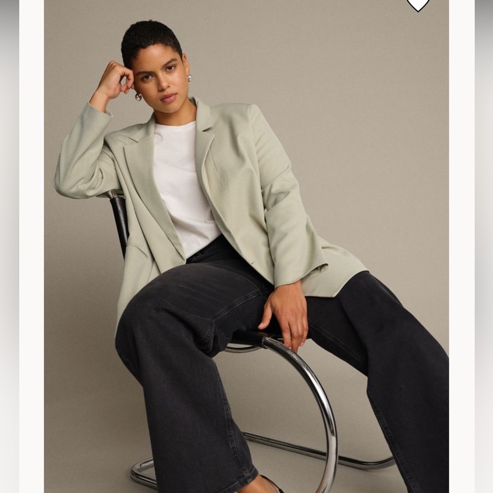 Women’s H&M Double Breasted Light Green Oversized Blazer
